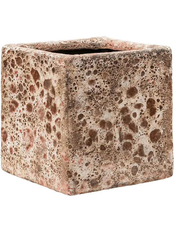 Кашпо Baq lava cube relic pink (glazed inside)-0