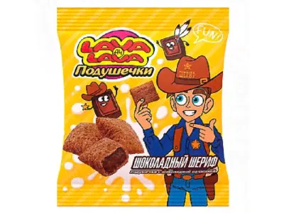 Подушечки хрустящие Lava Lava Шоколадный шериф 35 г
